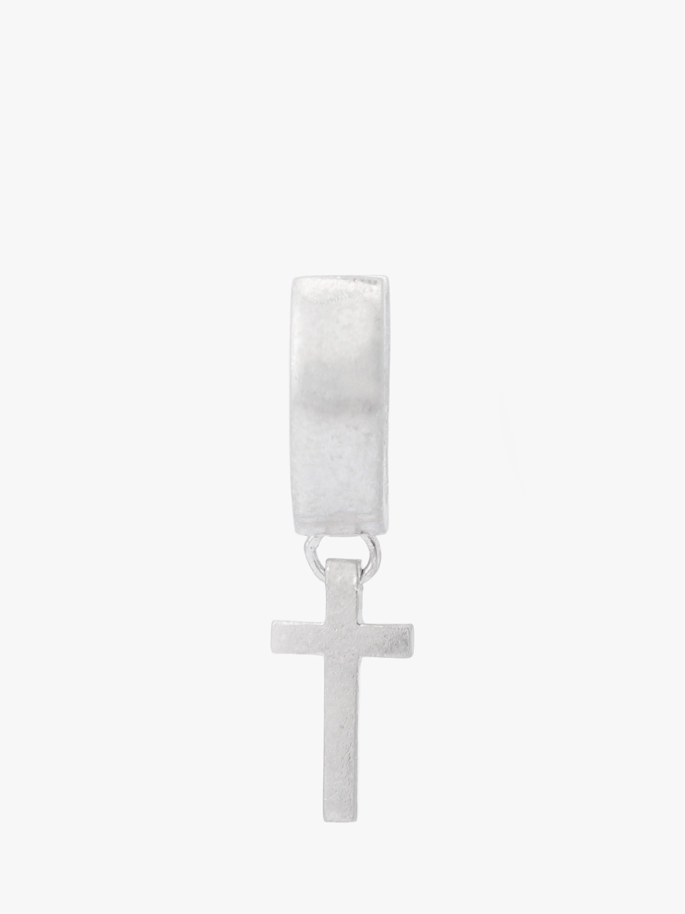 AllSaints sterling silver cross huggie hoop earrings - British product