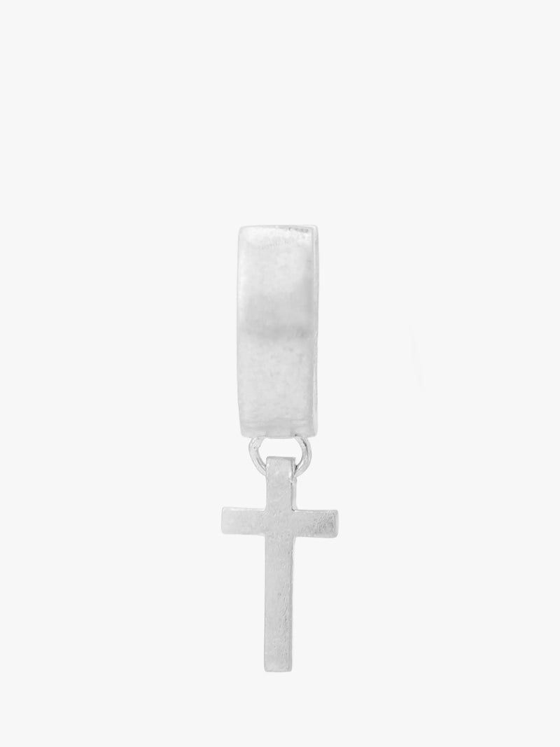 AllSaints sterling silver cross huggie hoop earrings - British product
