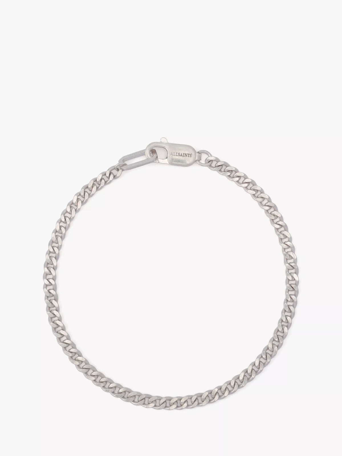 AllSaints Sterling Silver Curb Chain Bracelet, UK version
