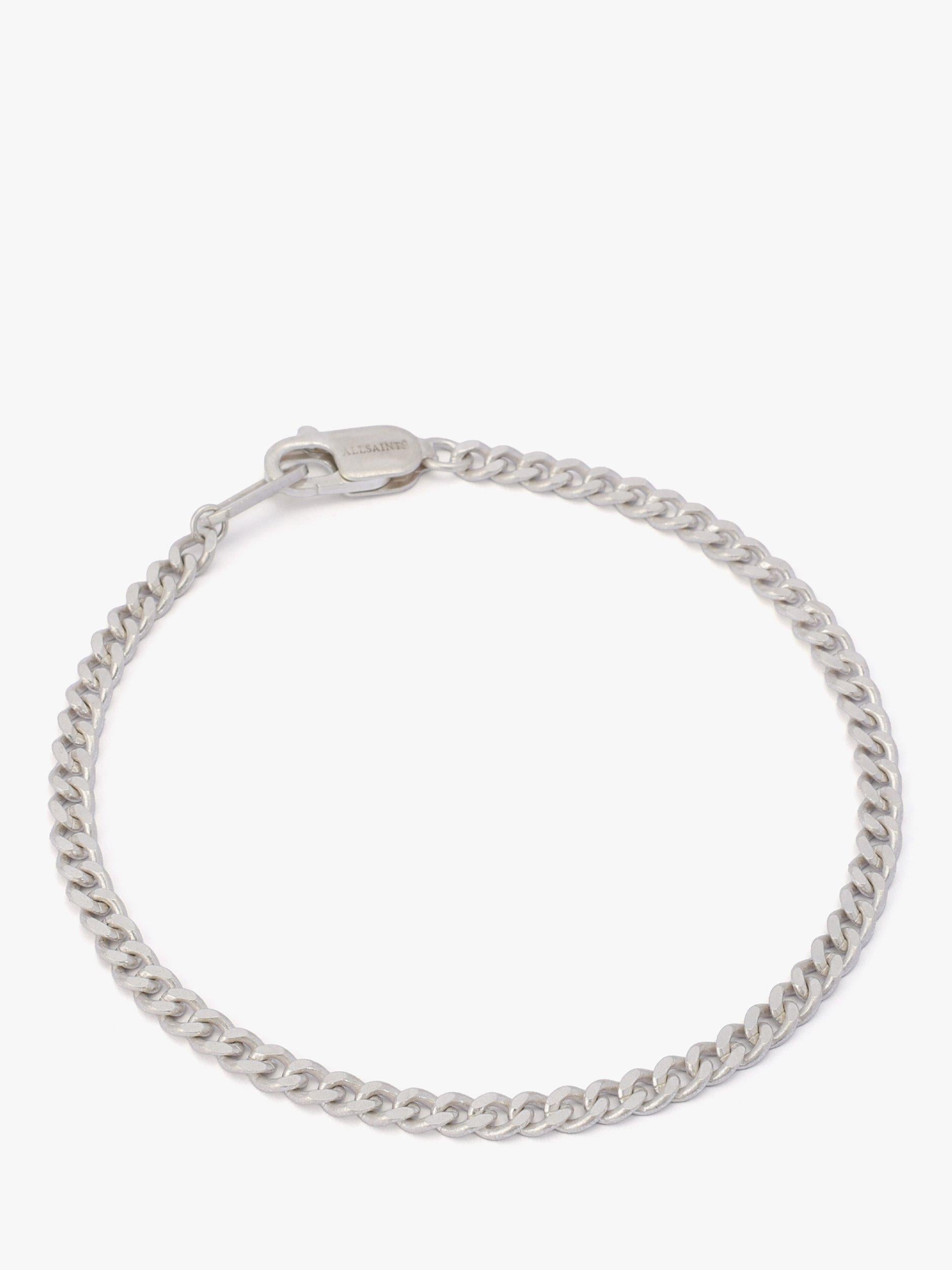 AllSaints Sterling Silver Curb Chain Bracelet, UK version