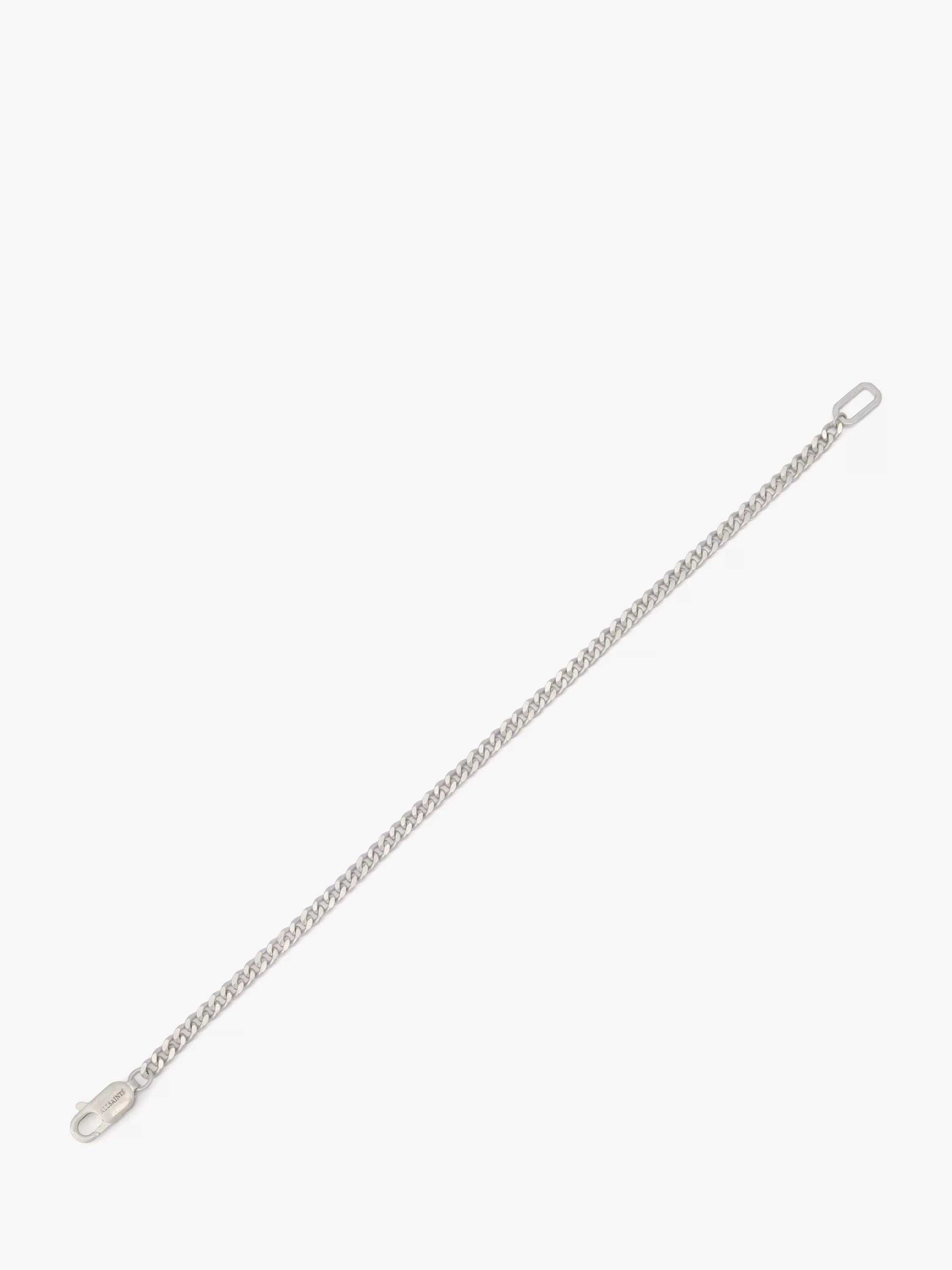 AllSaints Sterling Silver Curb Chain Bracelet, UK version