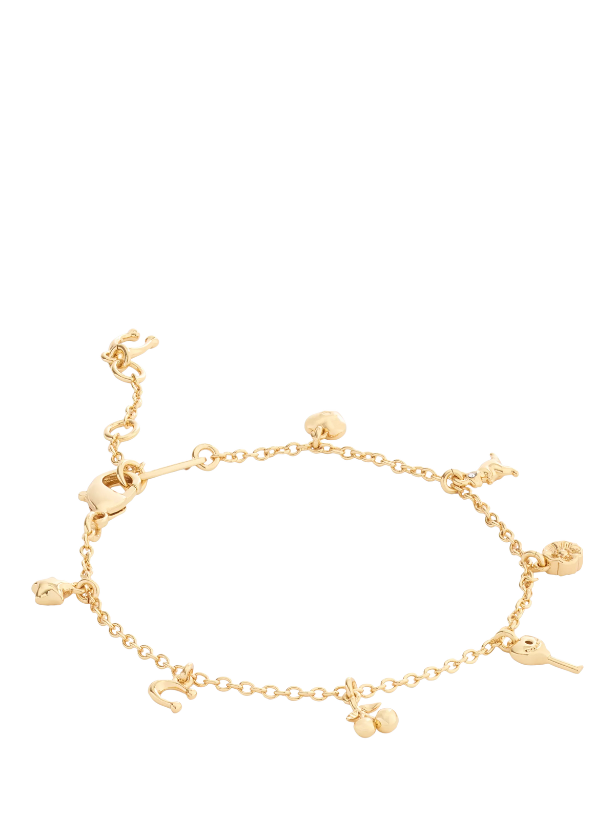 Coach gold tone chain link charm bracelet - British product