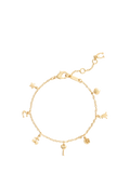 Coach gold tone chain link charm bracelet - British product