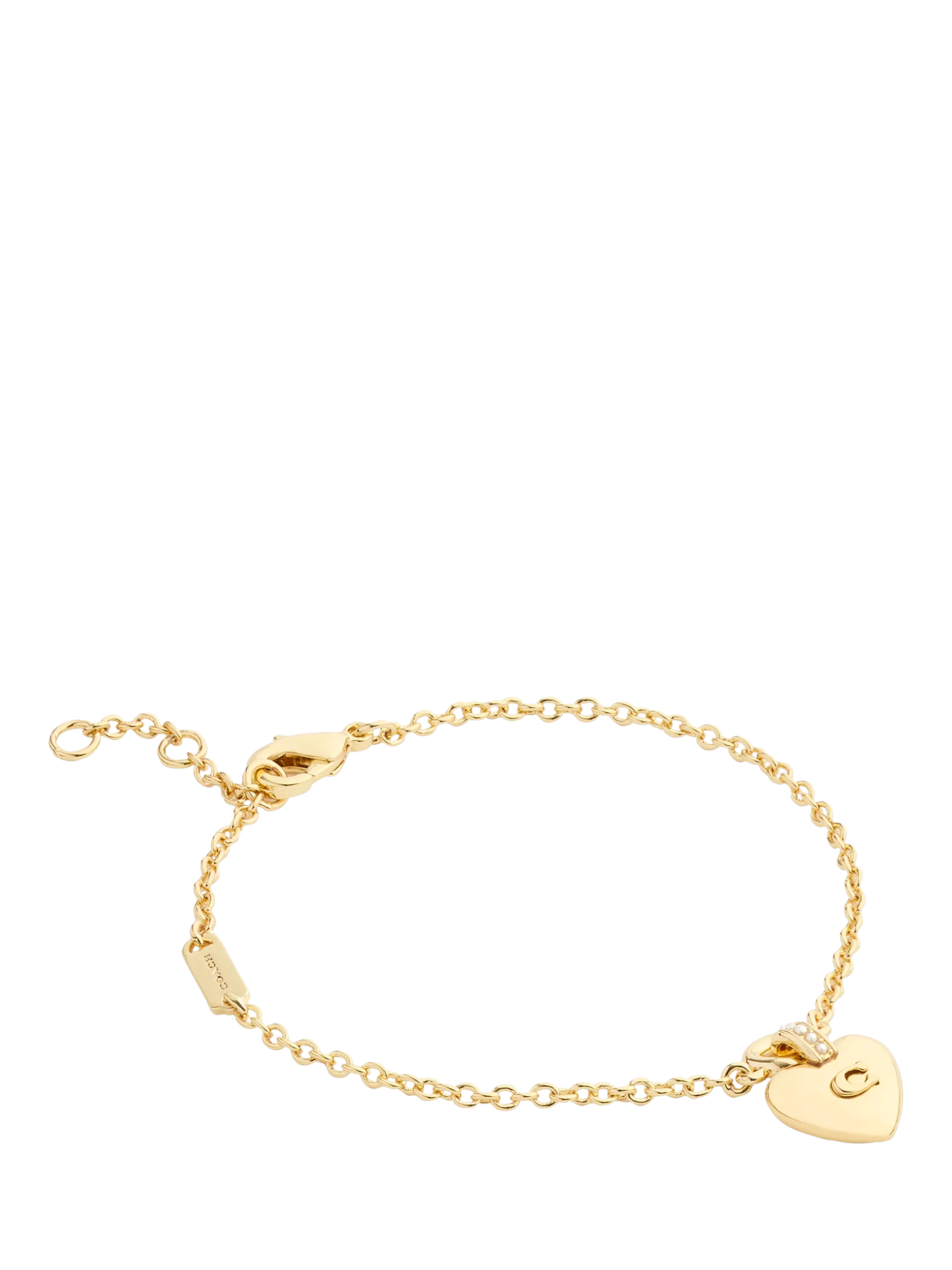 Coach Signature C puffy heart bracelet gold - British product