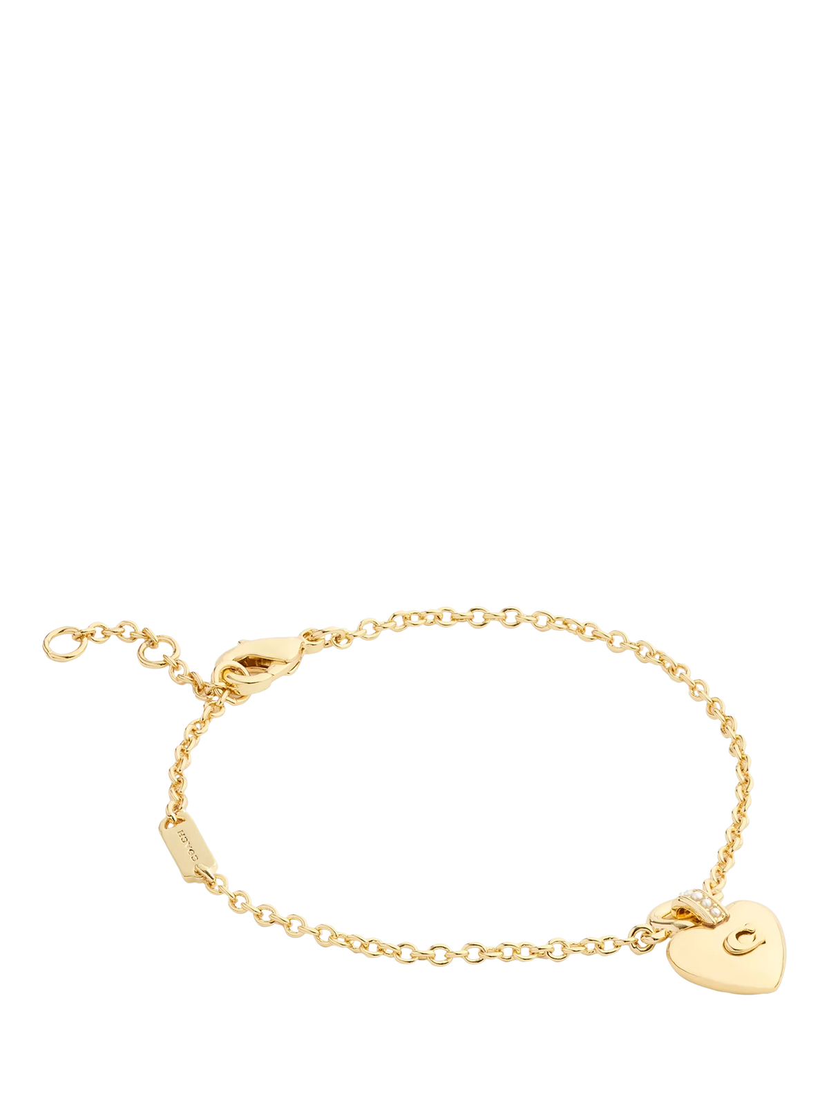 Coach Signature C puffy heart bracelet gold - British product