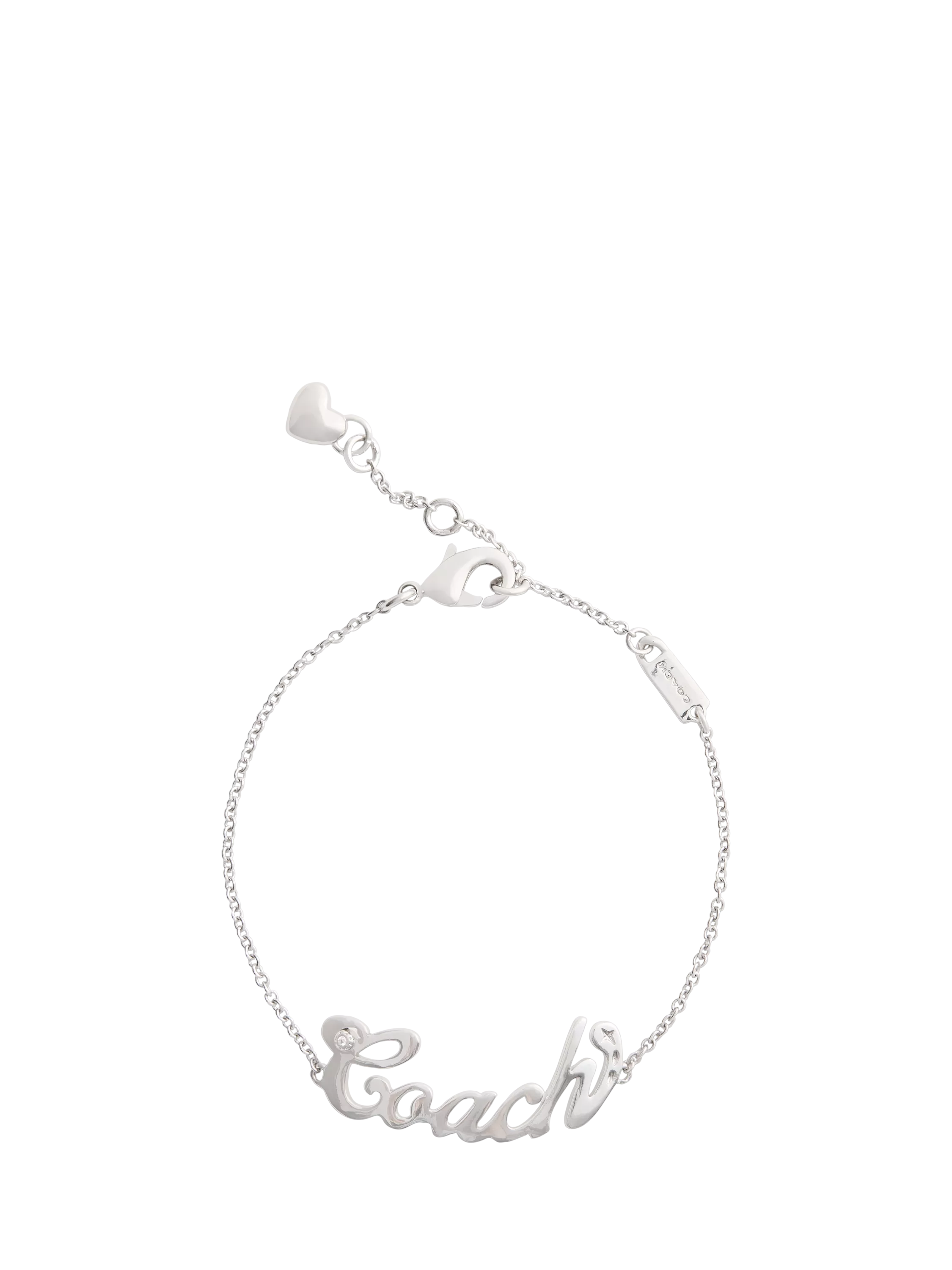Coach Name Plate Bracelet rhodium with crystal - British product
