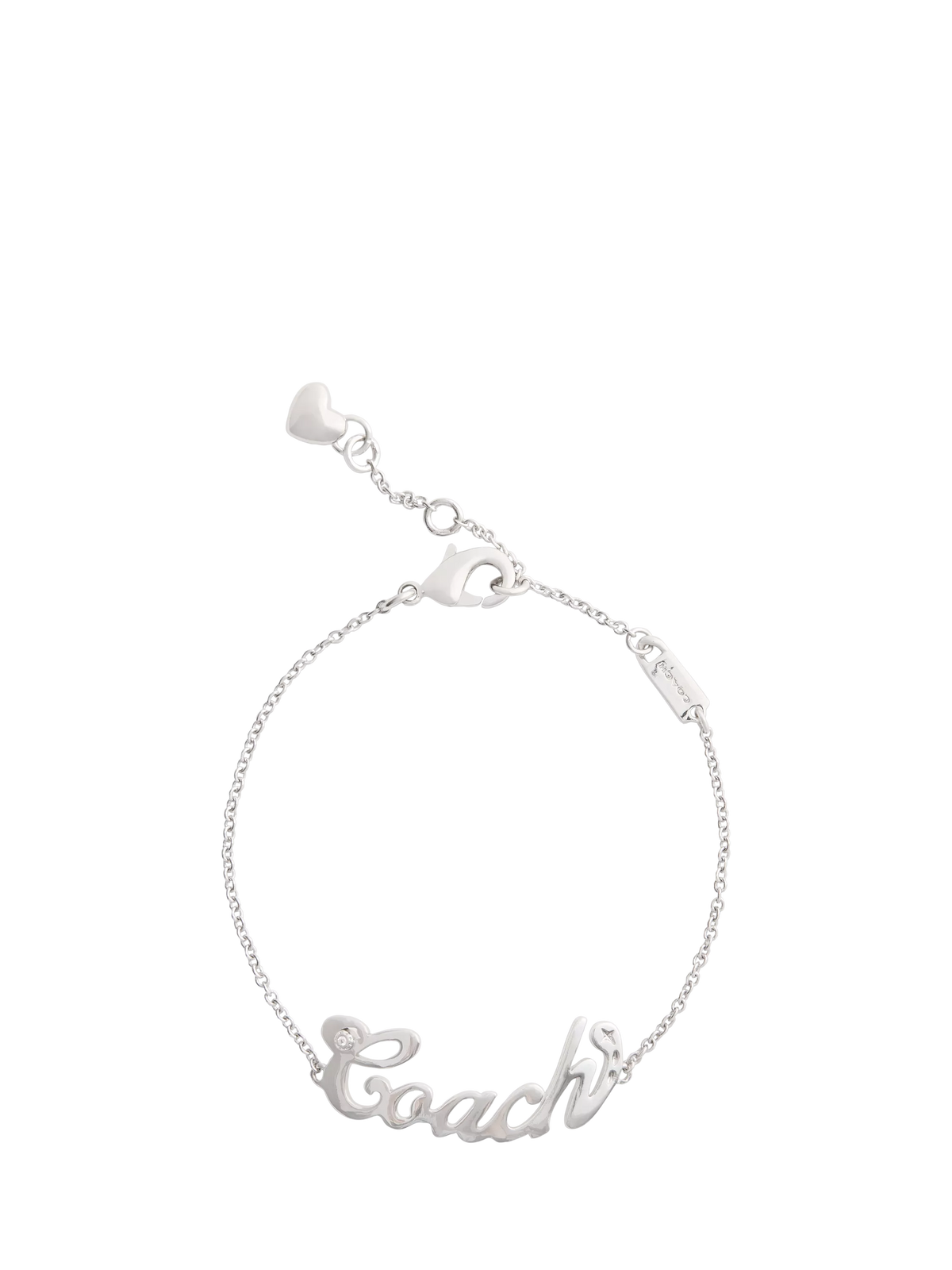 Coach Name Plate Bracelet rhodium with crystal - British product