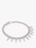 AllSaints spiked pearl curb chain choker warm silver - British product