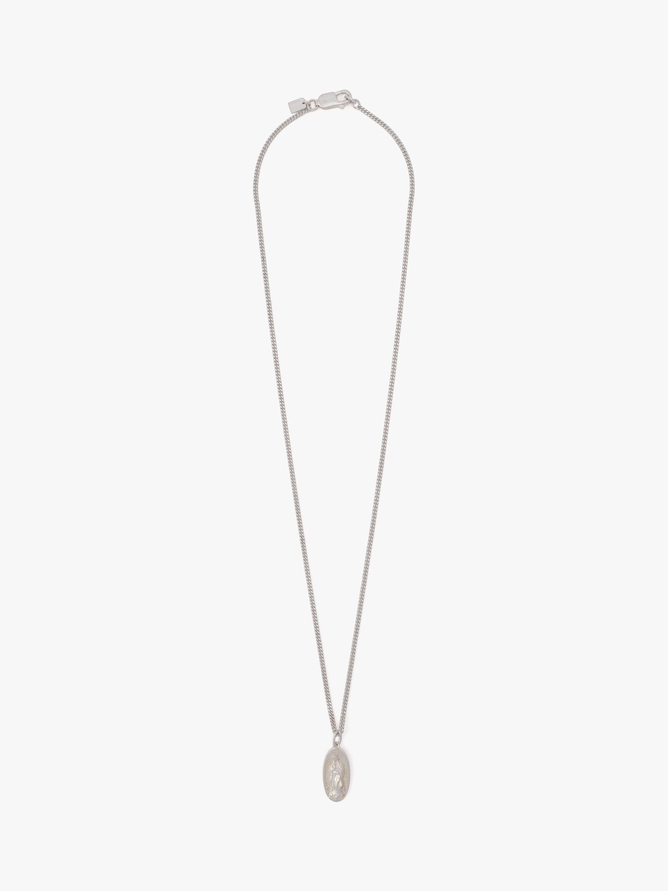 AllSaints sterling silver saint pendant necklace, imported from the UK