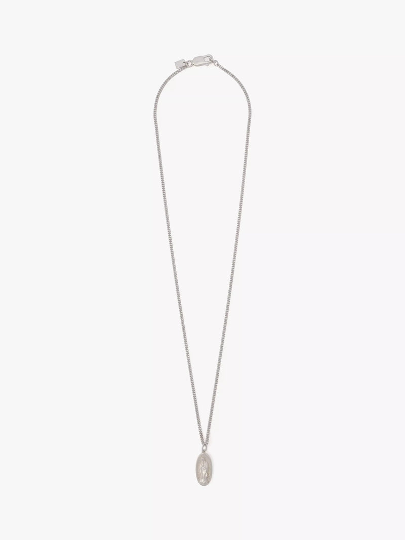 AllSaints sterling silver saint pendant necklace, imported from the UK