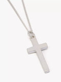 AllSaints cross pendant silver curb chain necklace (British brand)