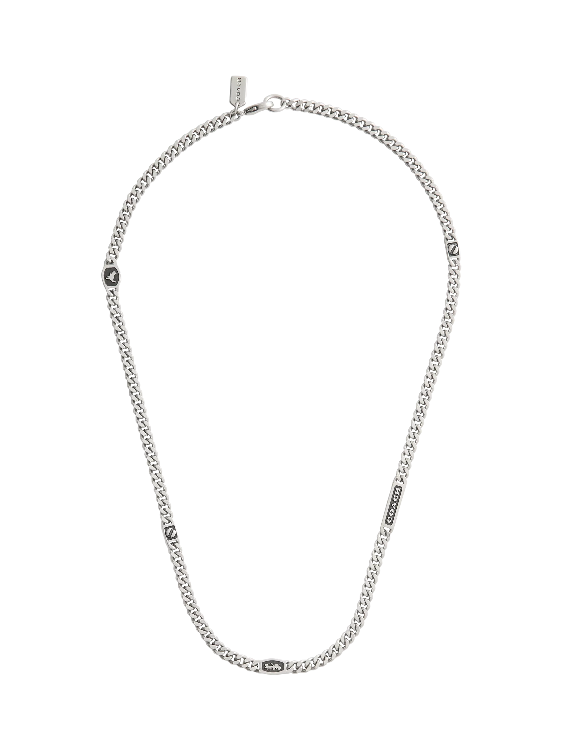 Coach curb chain strand necklace antique silver - British product