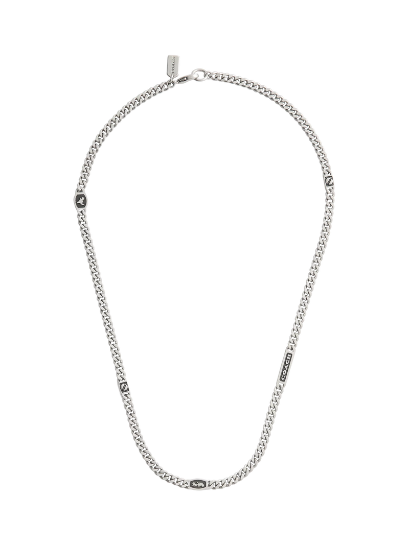 Coach curb chain strand necklace antique silver - British product
