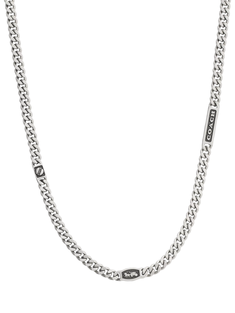 Coach curb chain strand necklace antique silver - British product