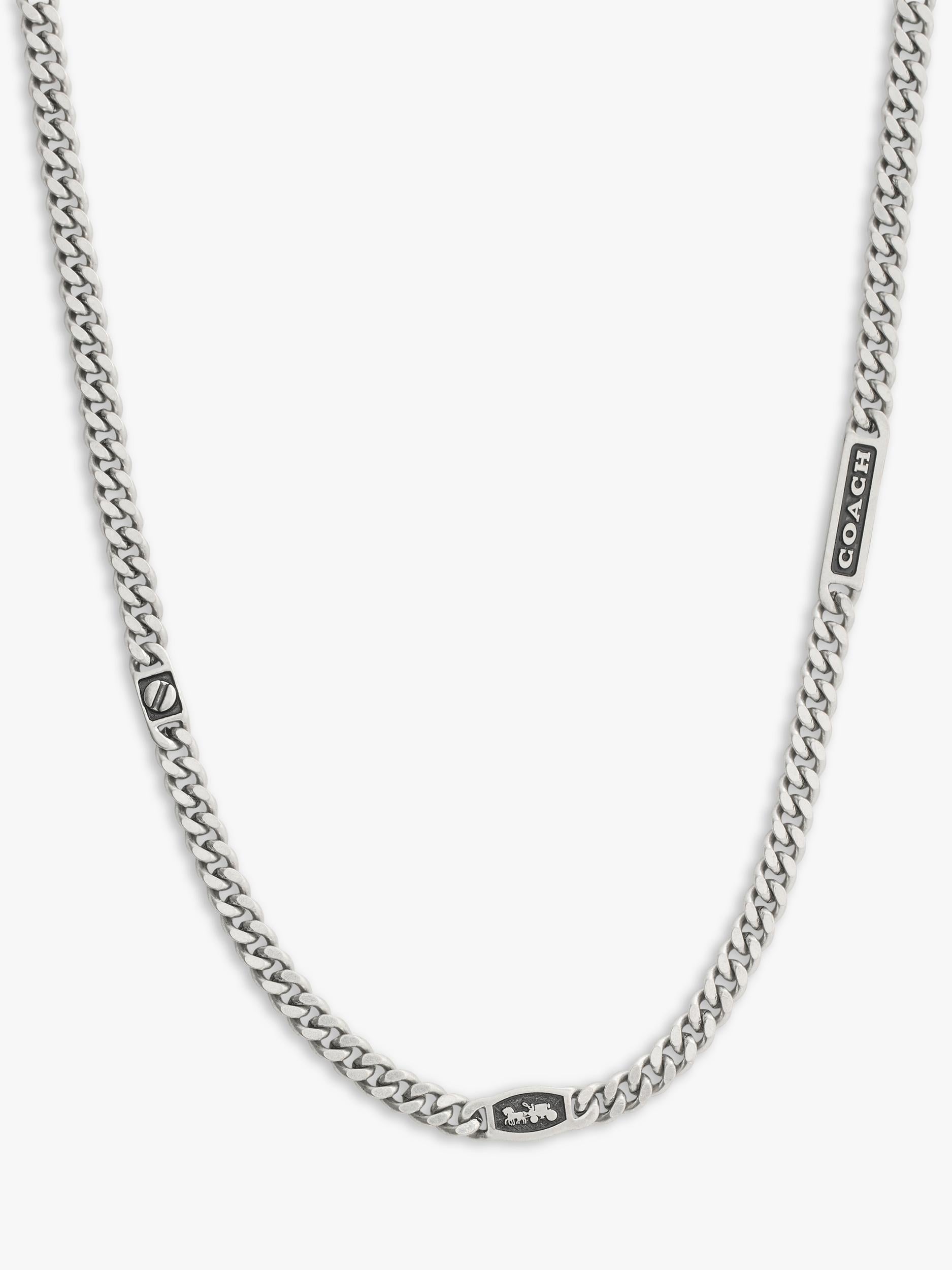 Coach curb chain strand necklace antique silver - British product