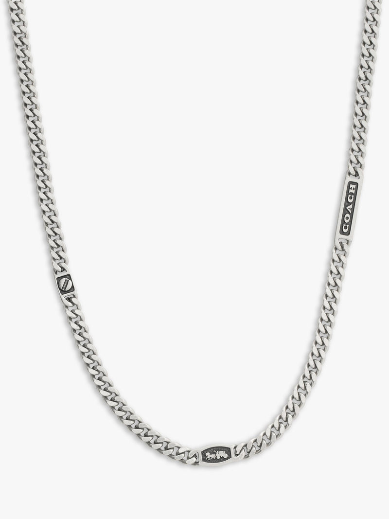 Coach curb chain strand necklace antique silver - British product