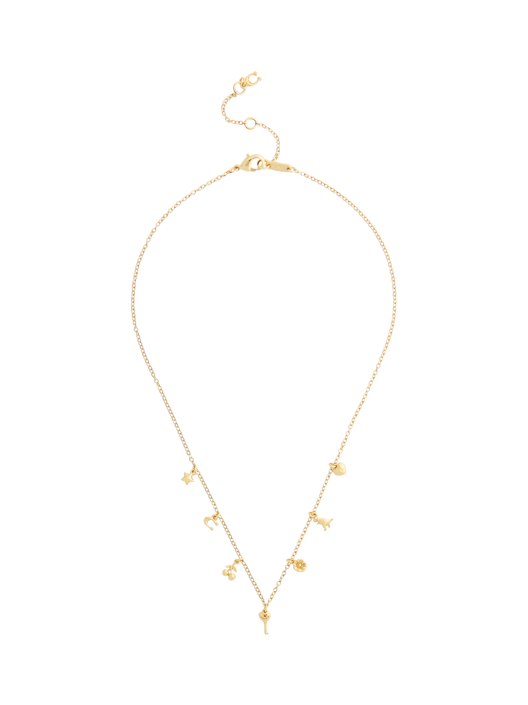 Coach mini charm chain necklace gold, UK version