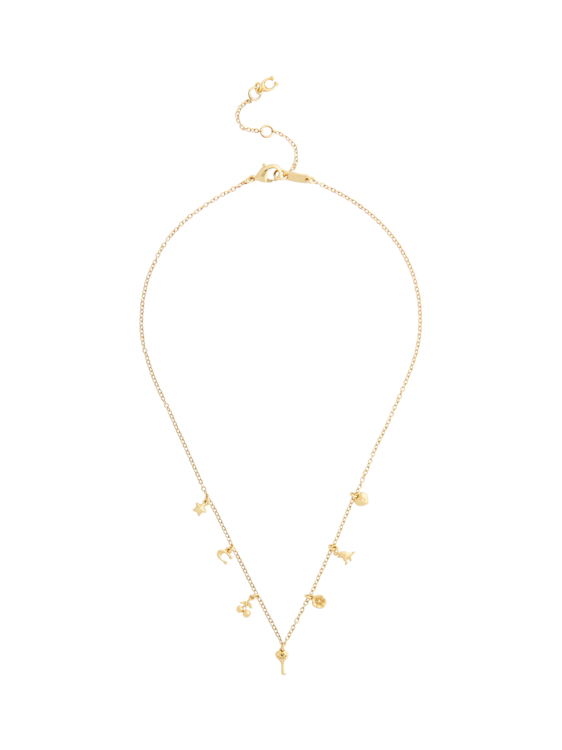 Coach mini charm chain necklace gold, UK version