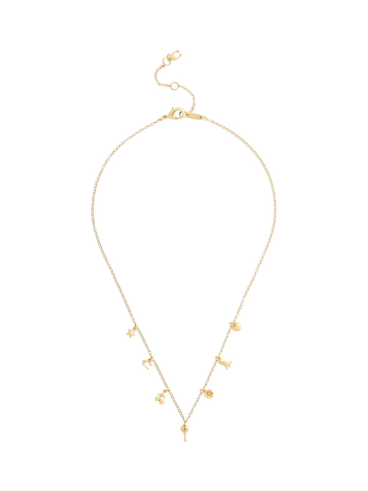 Coach mini charm chain necklace gold, UK version