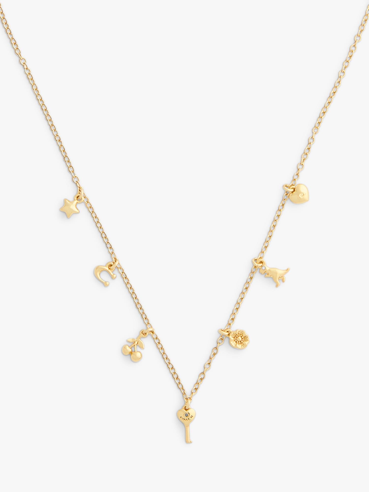 Coach mini charm chain necklace gold, UK version