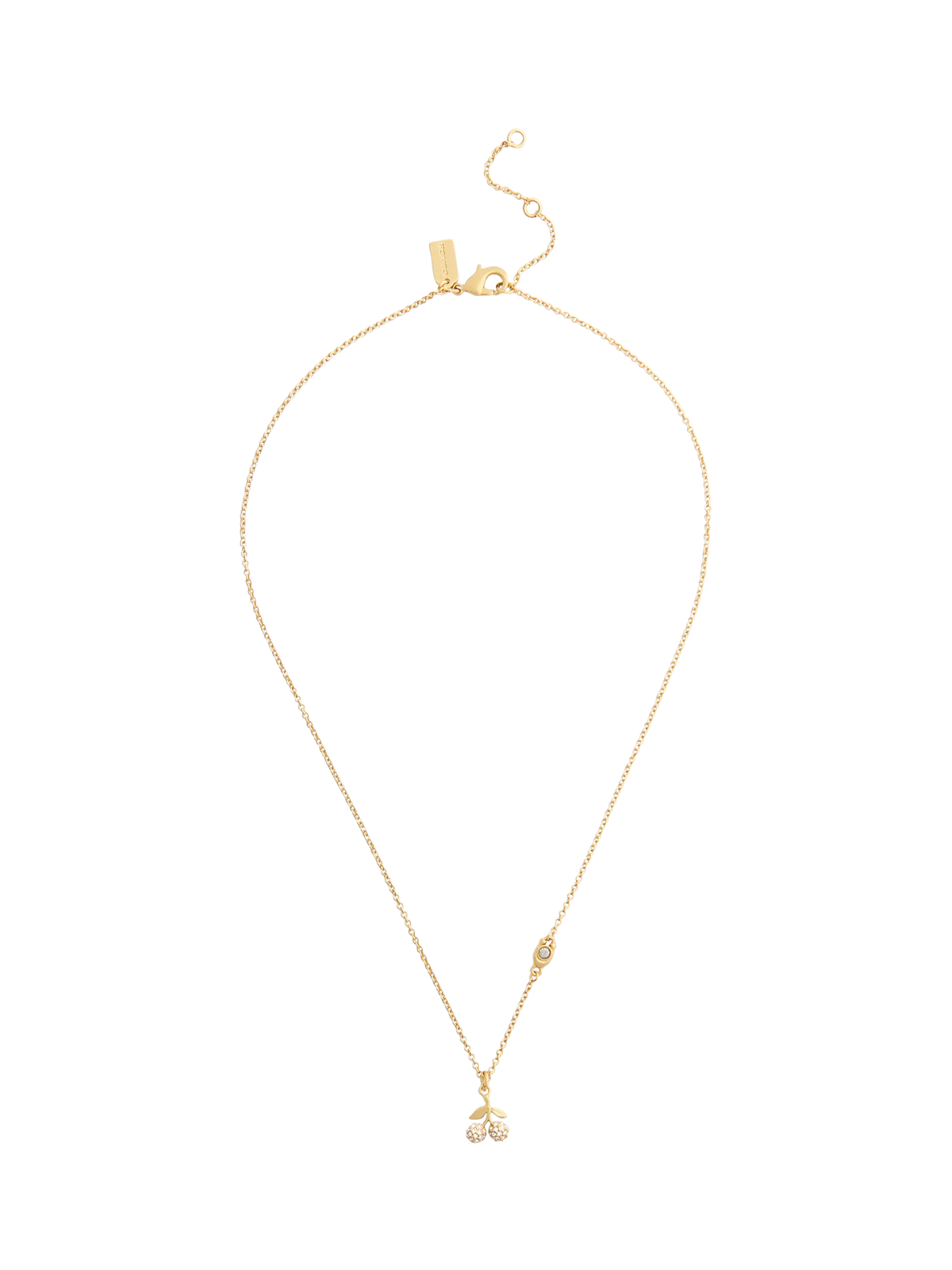 Coach cherry charm pendant necklace with crystal stones (British brand)