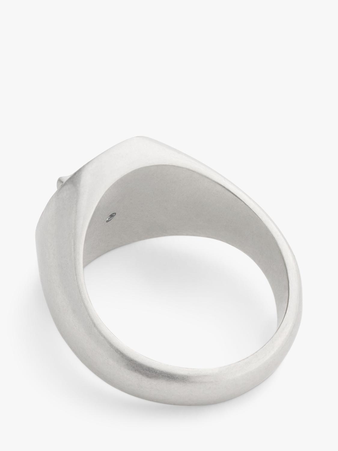 Coach signet ring antique silver size O, UK version