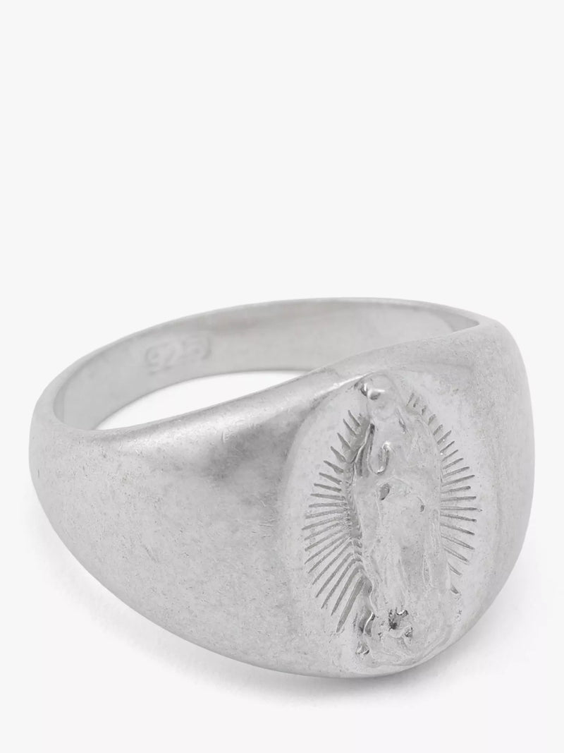 AllSaints sterling silver signet ring size M - British product