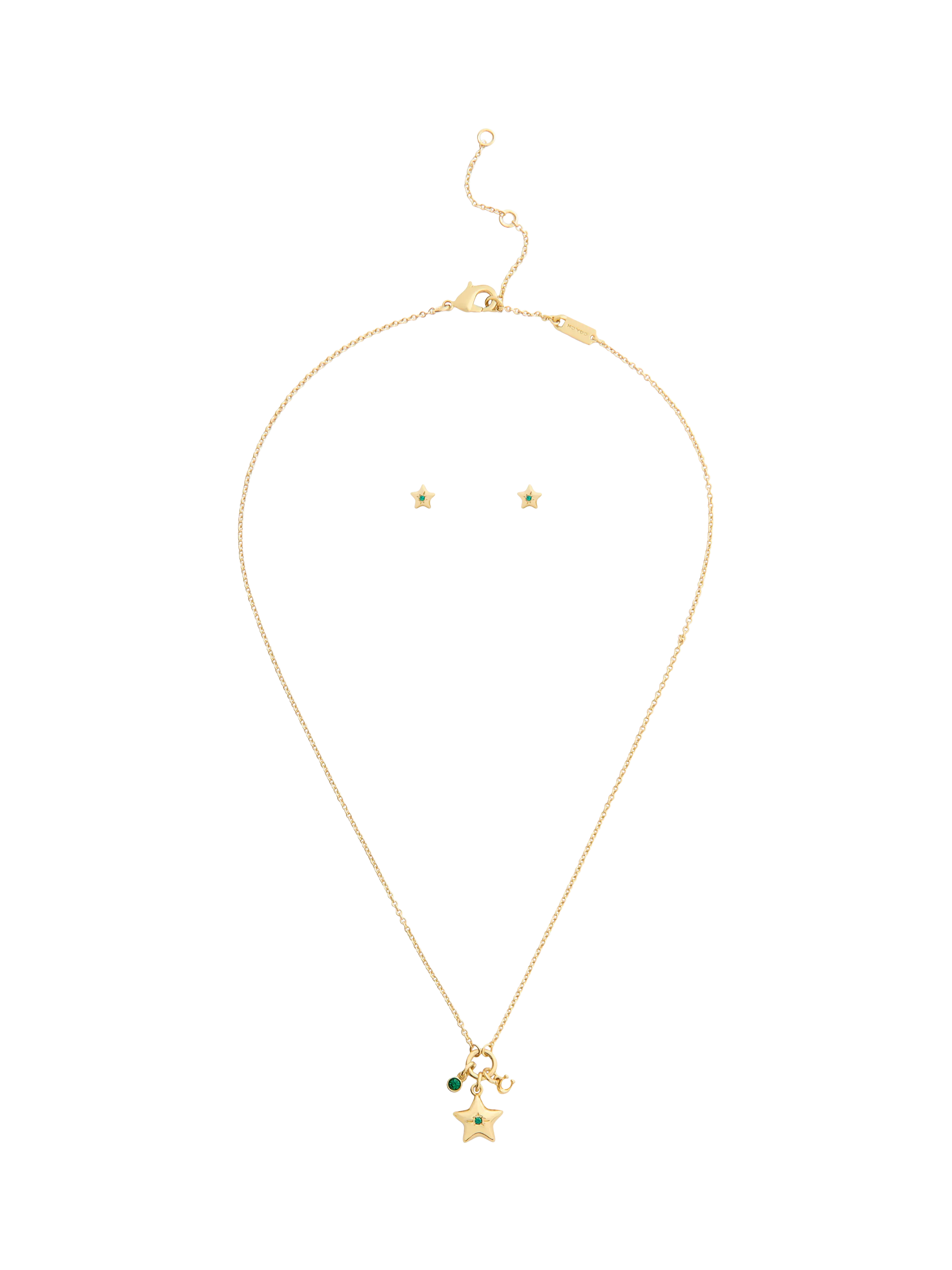 Coach Crystal Star necklace and earrings set gold - British product