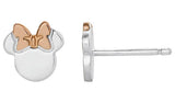 Disney Minnie Mouse stud earrings, rose gold bow, imported from the UK