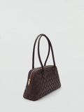 Mango Clavel textured weave bowling bag - (British brand)