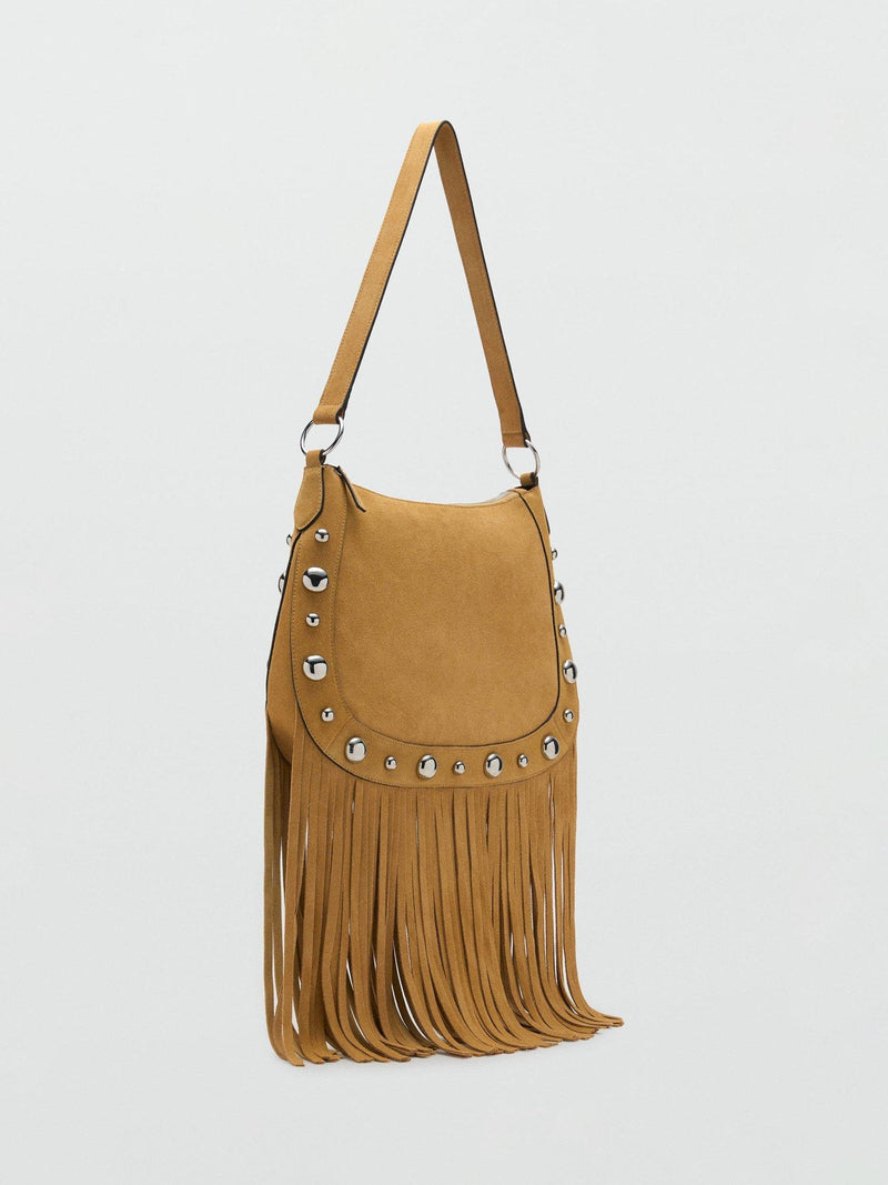 Mango Gari suede hobo bag leather handbag (British brand)