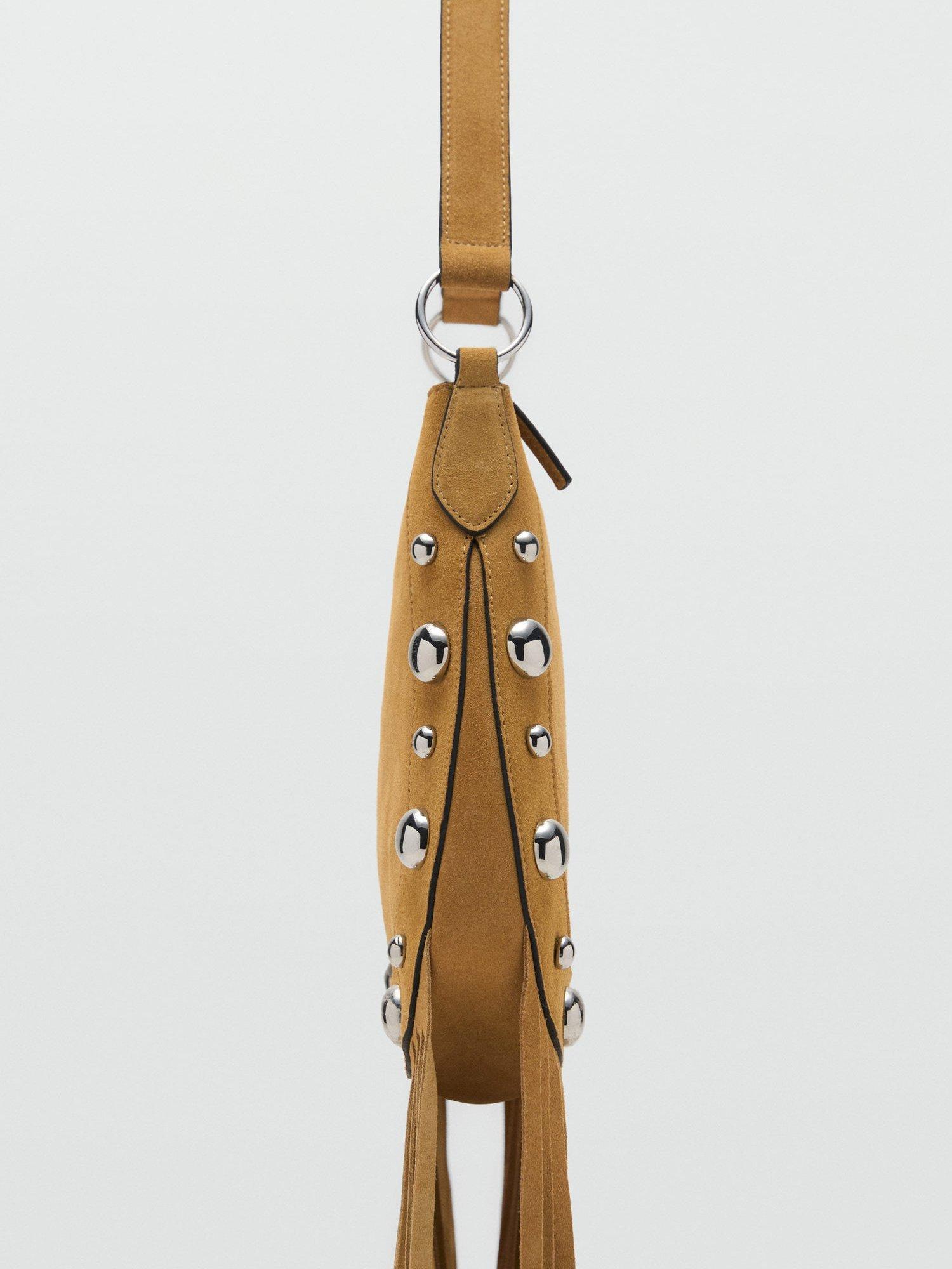 Mango Gari suede hobo bag leather handbag (British brand)