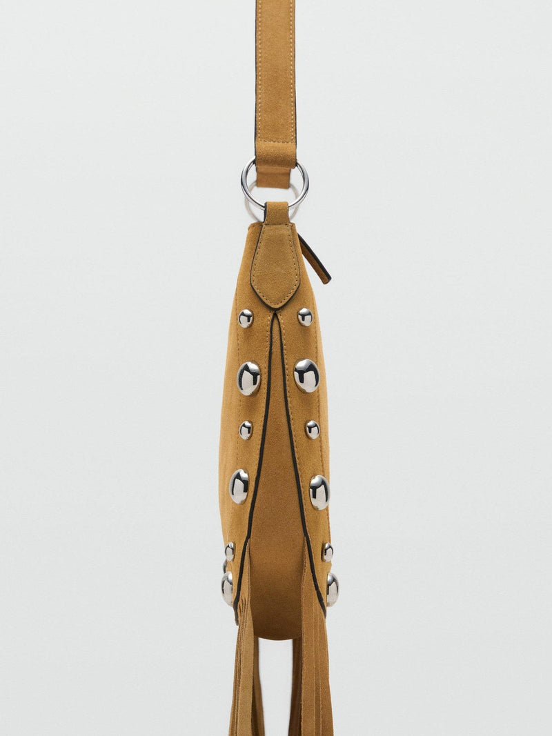 Mango Gari suede hobo bag leather handbag (British brand)