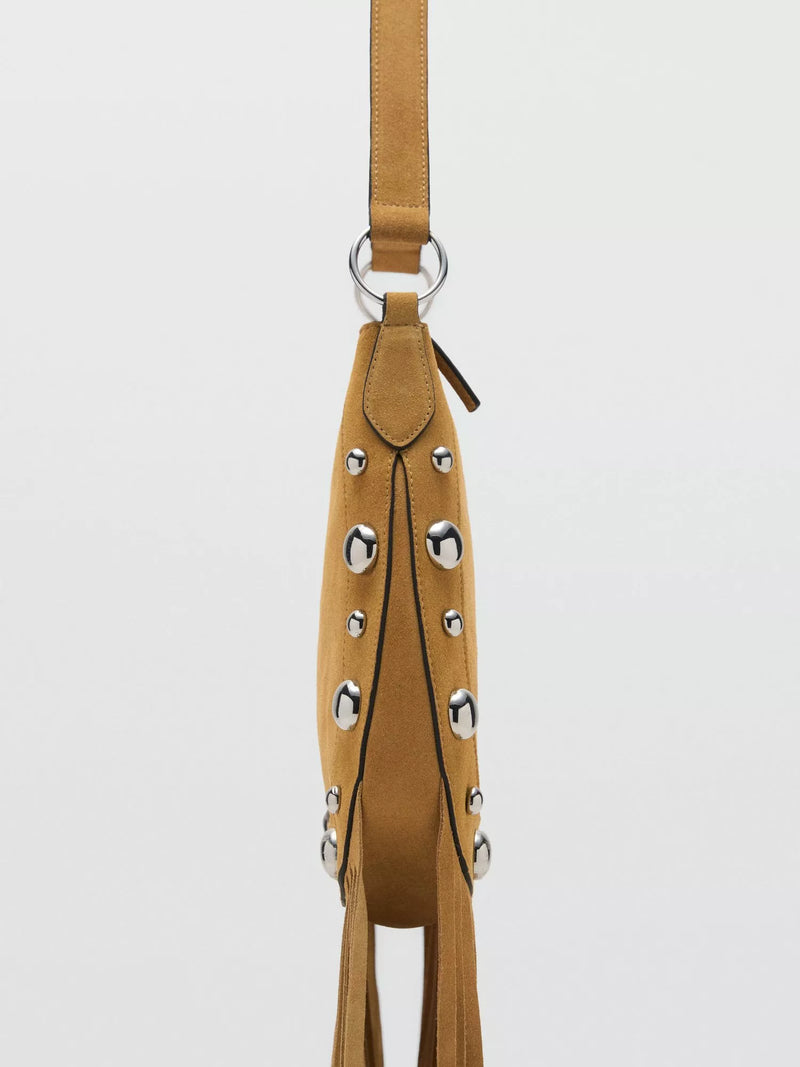 Mango Gari suede hobo bag leather handbag (British brand)