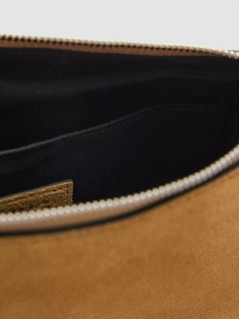 Mango Gari suede hobo bag leather handbag (British brand)