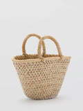 Mango Marcia shopper tote bag straw embellishment, UK version