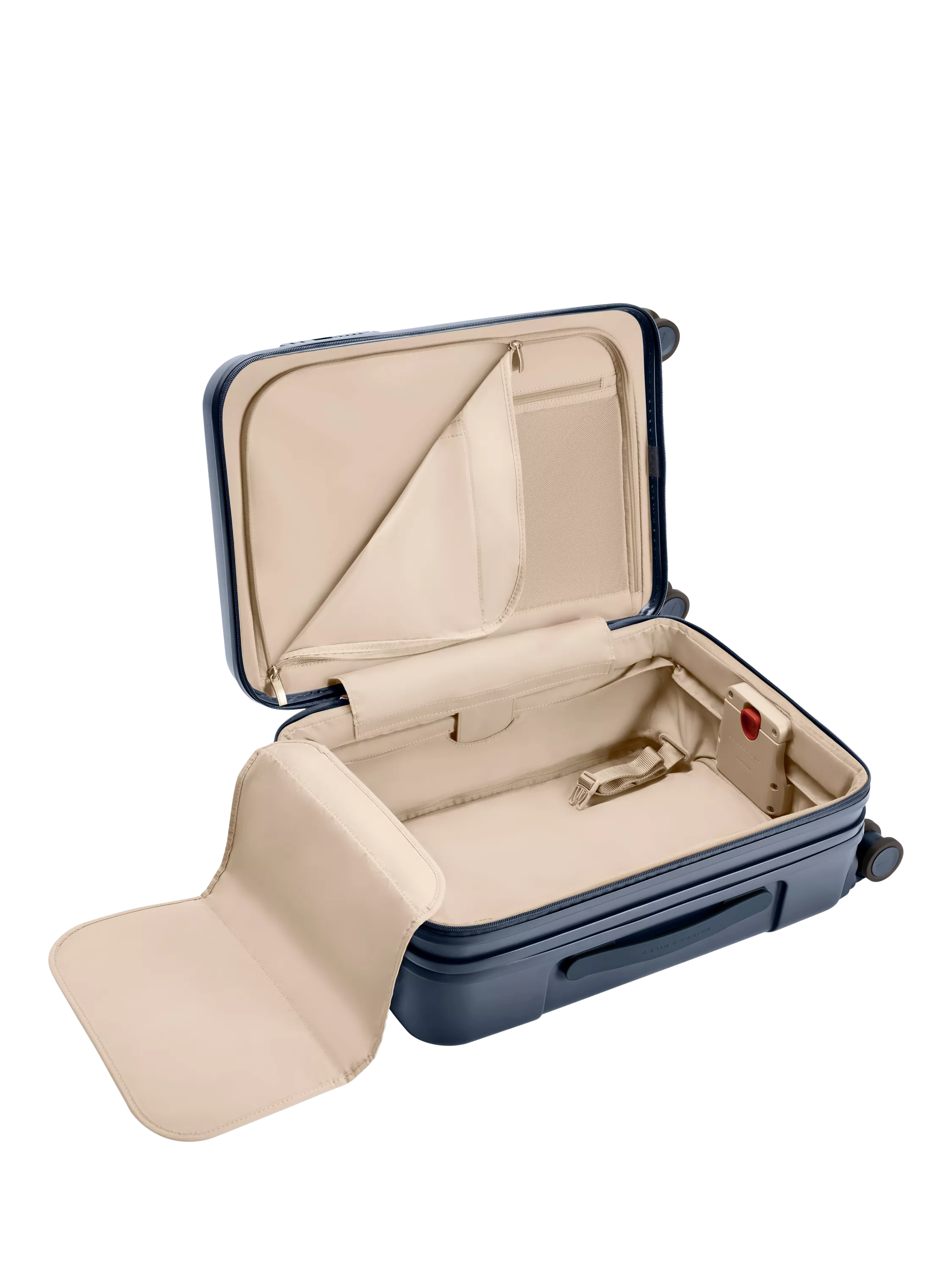 Briggs & Riley navy carry-on spinner suitcase 56cm, imported from the UK
