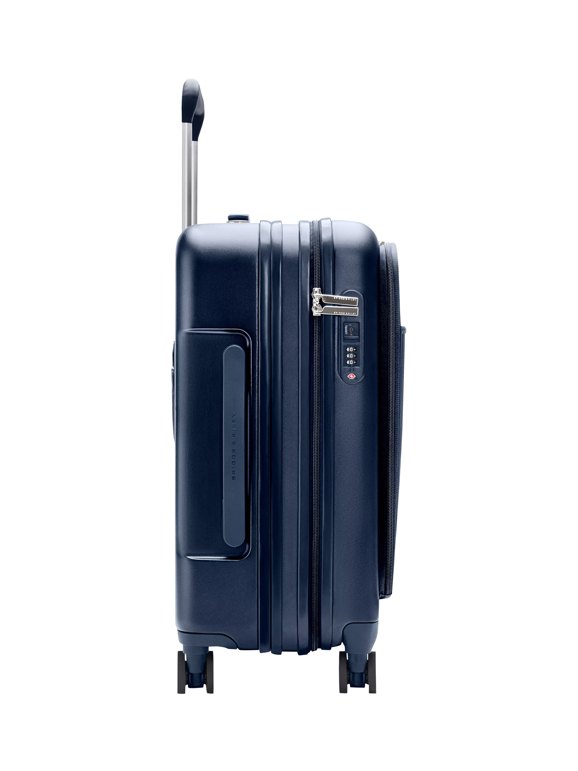 Briggs & Riley navy carry-on spinner suitcase 56cm, imported from the UK
