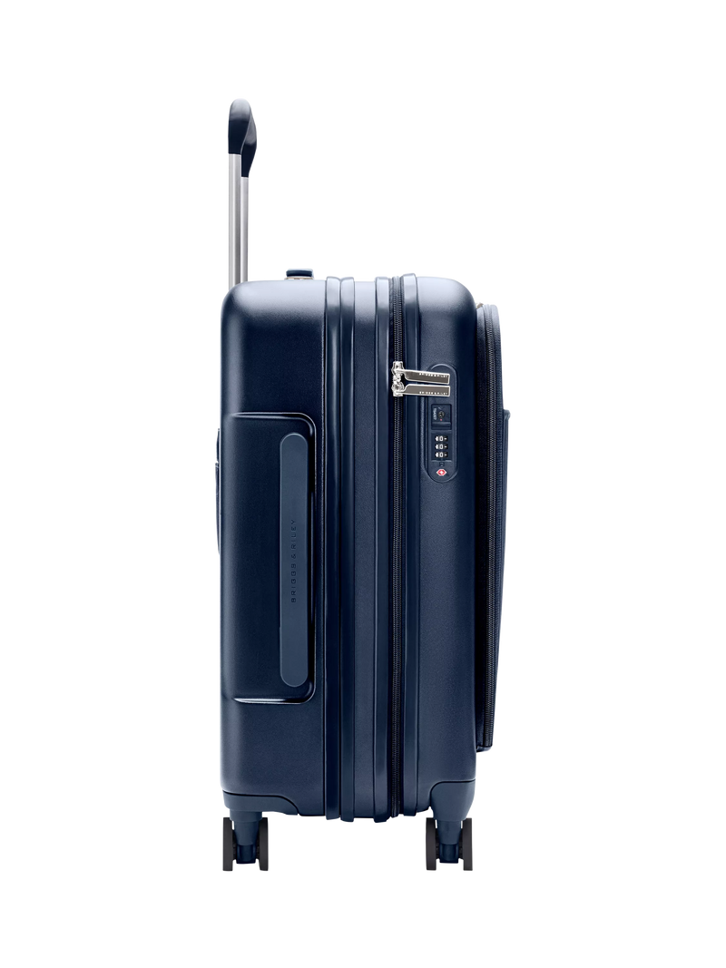 Briggs & Riley navy carry-on spinner suitcase 56cm, imported from the UK