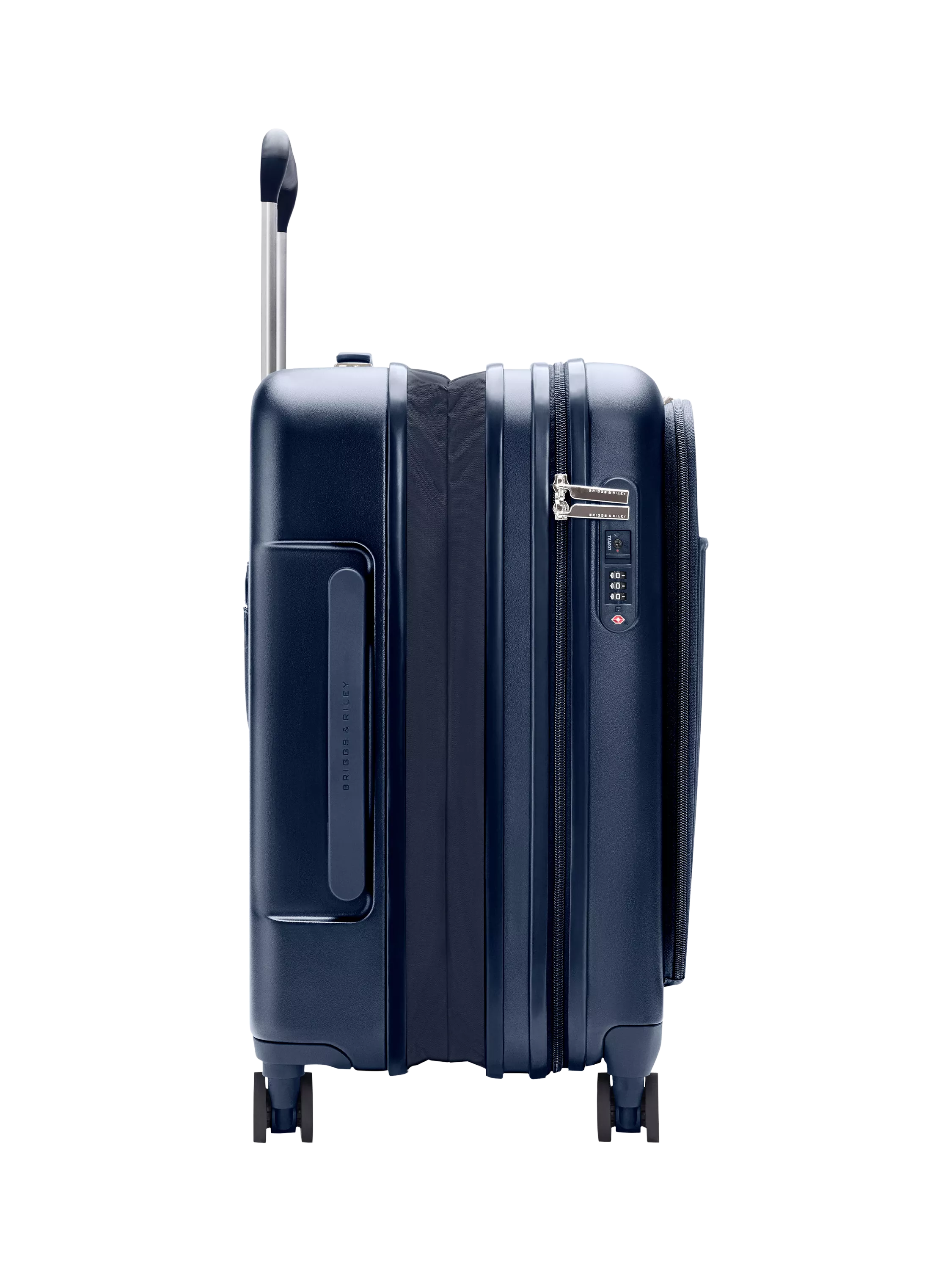 Briggs & Riley navy carry-on spinner suitcase 56cm, imported from the UK