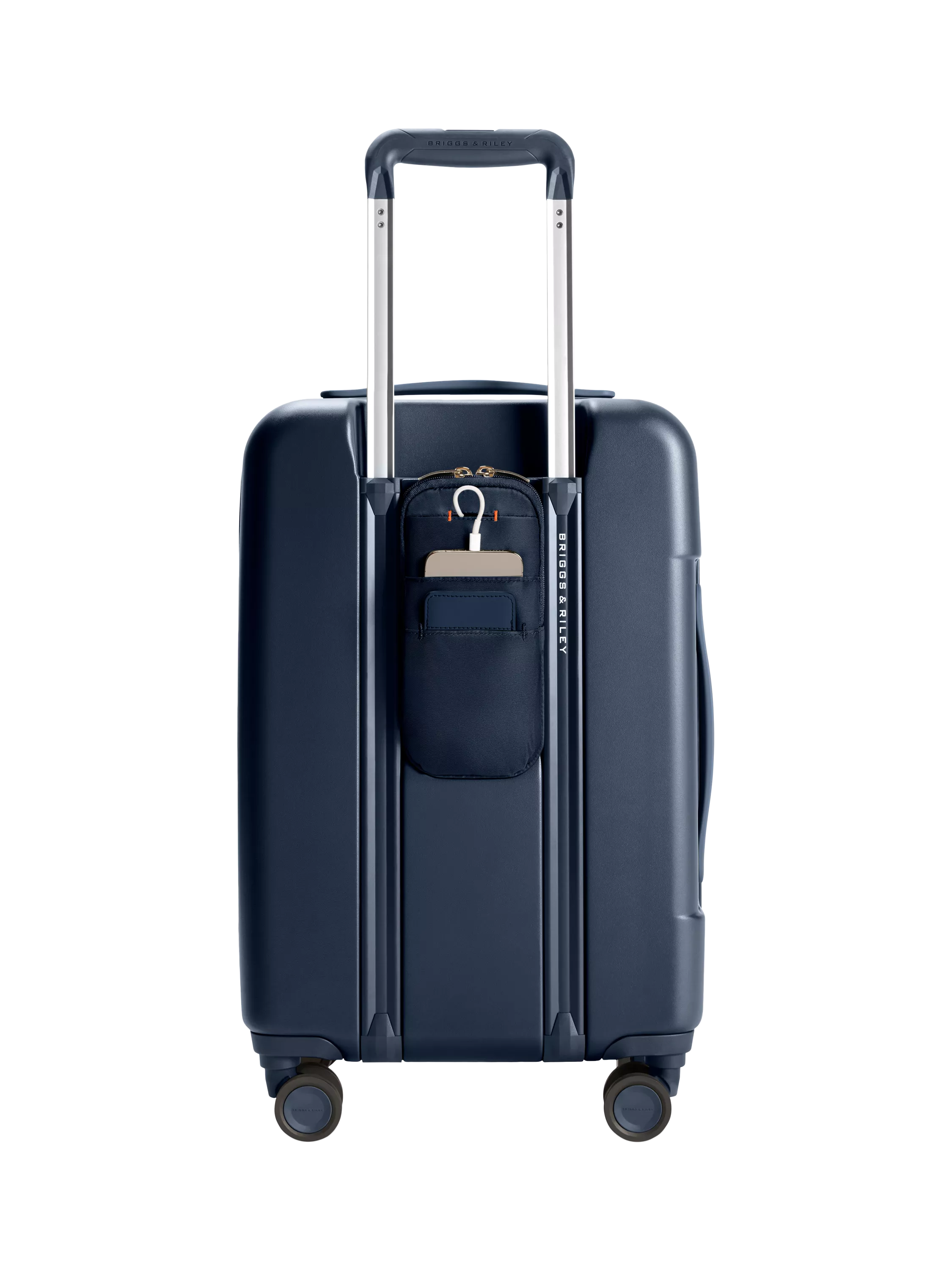 Briggs & Riley navy carry-on spinner suitcase 56cm, imported from the UK