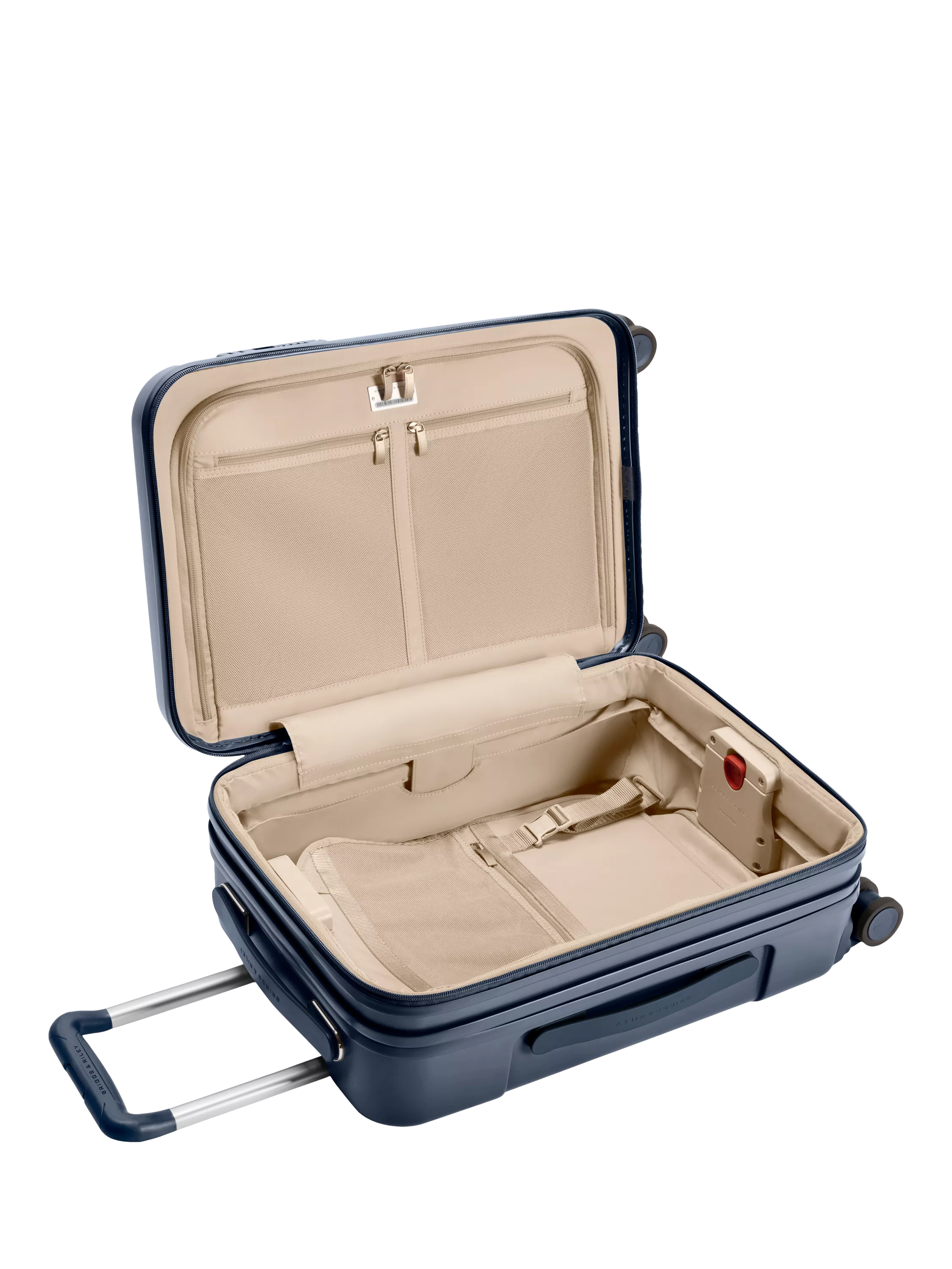 Briggs & Riley navy carry-on spinner suitcase 56cm, imported from the UK