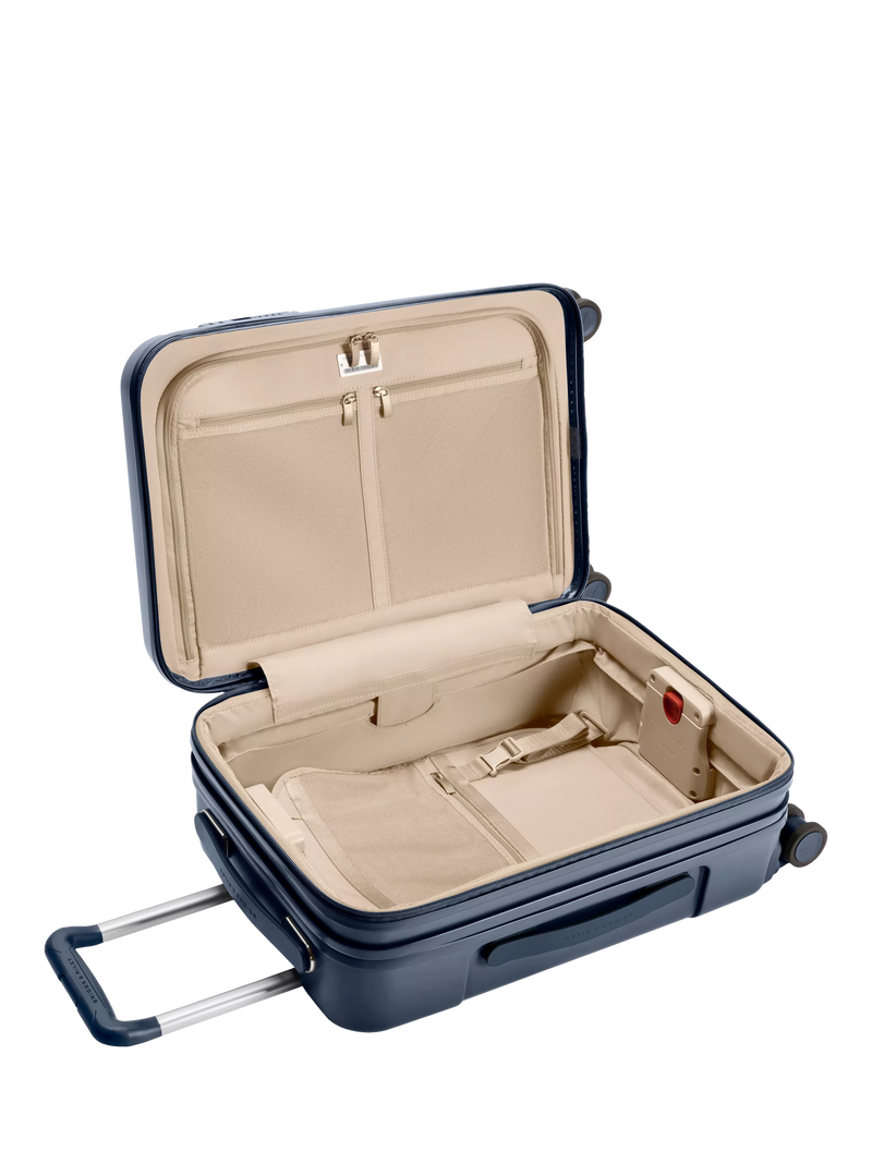Briggs & Riley navy carry-on spinner suitcase 56cm, imported from the UK