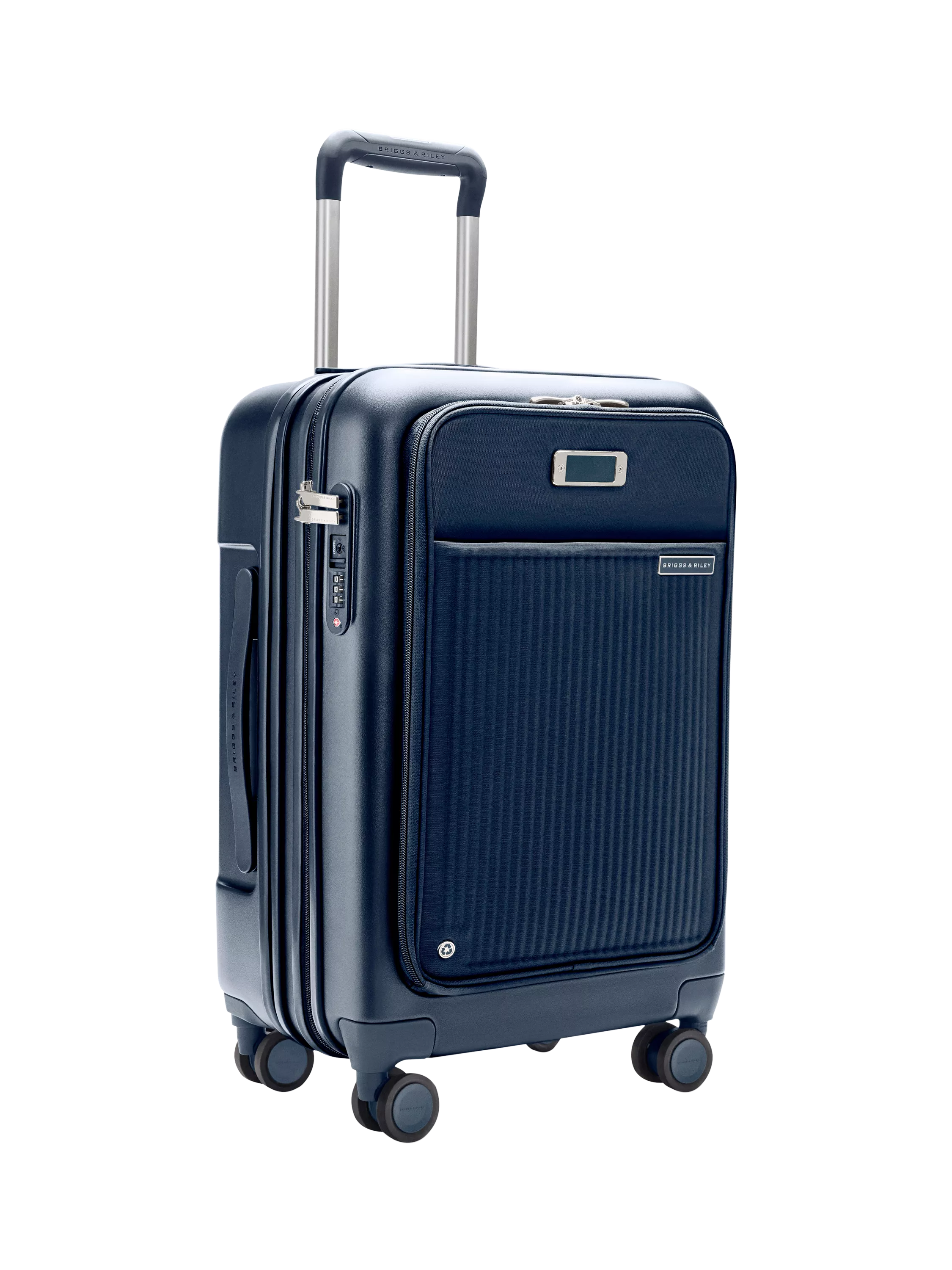 Briggs & Riley navy carry-on spinner suitcase 56cm, imported from the UK