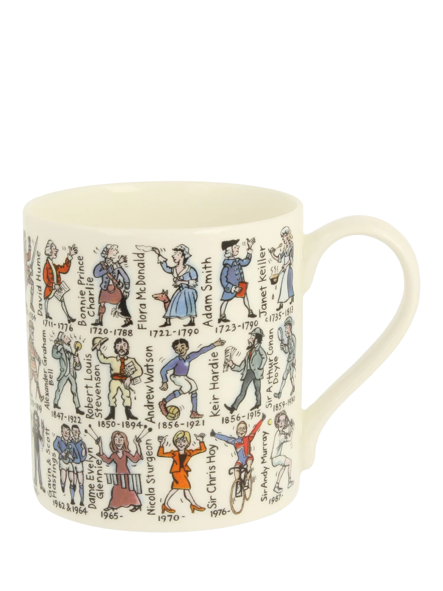 McLaggan Smith bone china mug 350ml with Famous Scots design (British brand)