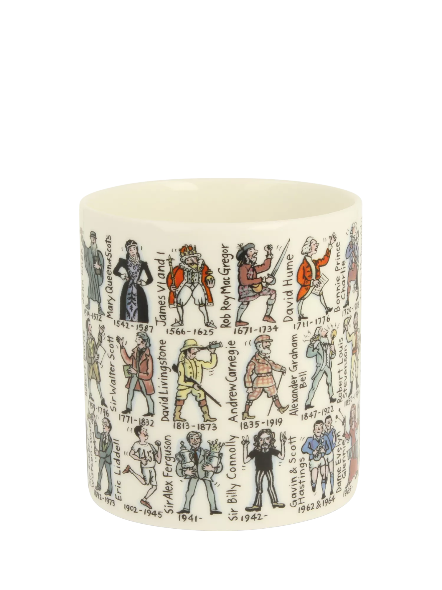 McLaggan Smith bone china mug 350ml with Famous Scots design (British brand)