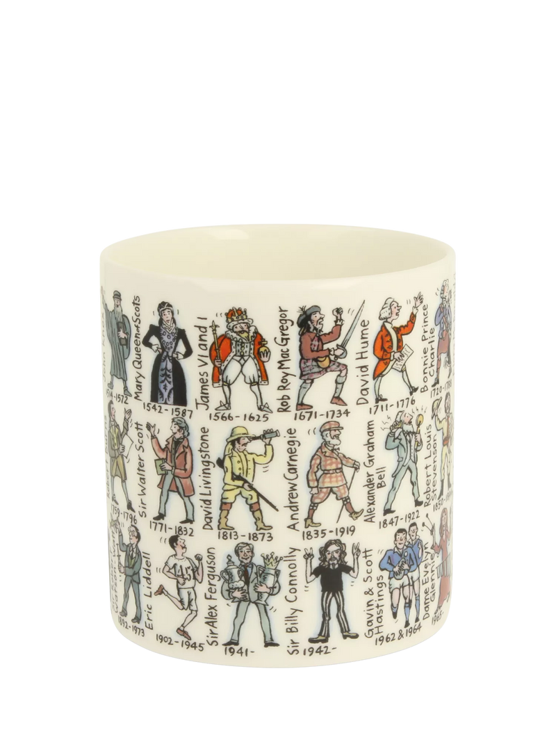 McLaggan Smith bone china mug 350ml with Famous Scots design (British brand)