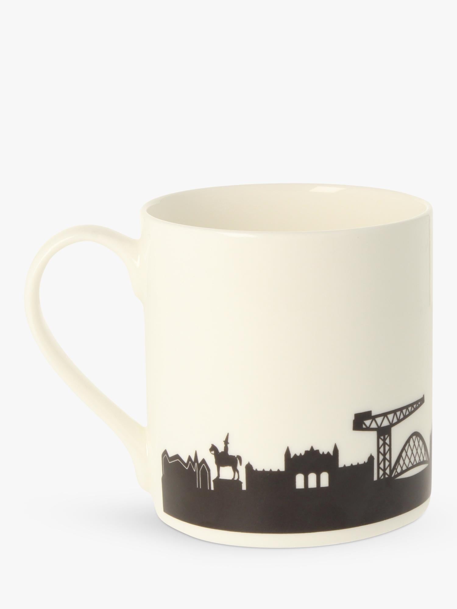 McLaggan Smith Glasgow skyline bone china mug 350ml - British product