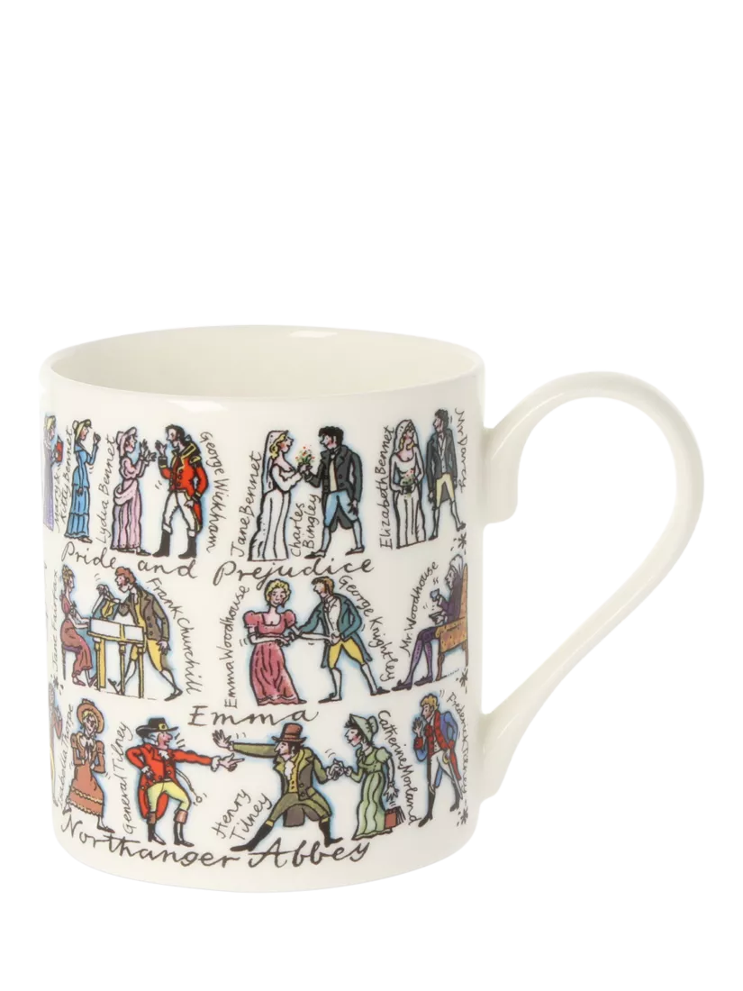 McLaggan Smith Jane Austen bone china mug 350ml - British product
