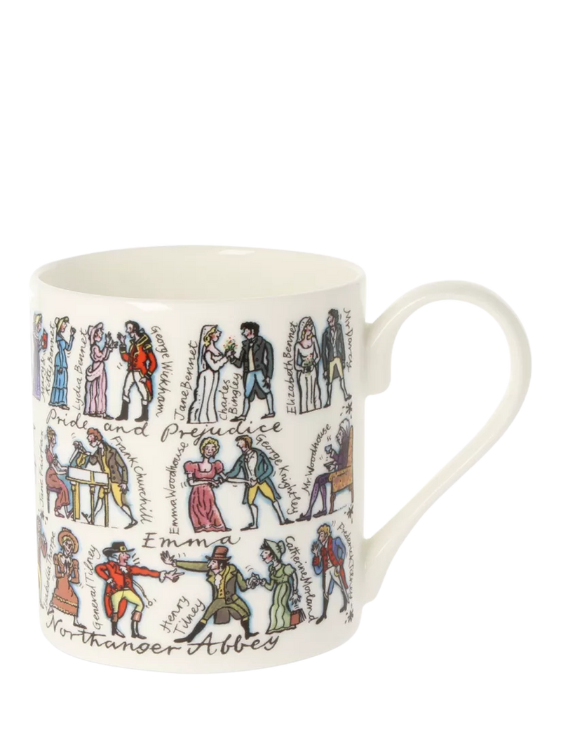 McLaggan Smith Jane Austen bone china mug 350ml - British product